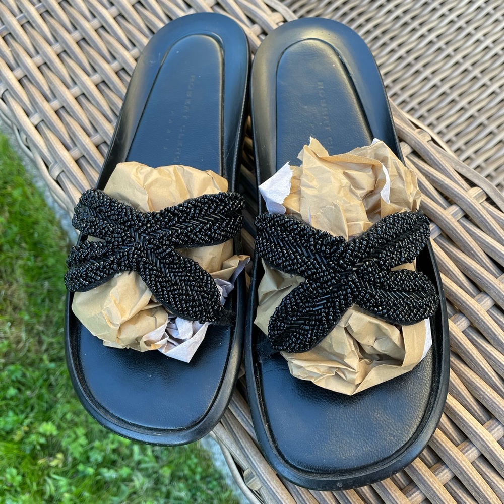 ROBERT CLERGERIE Beaded Slides